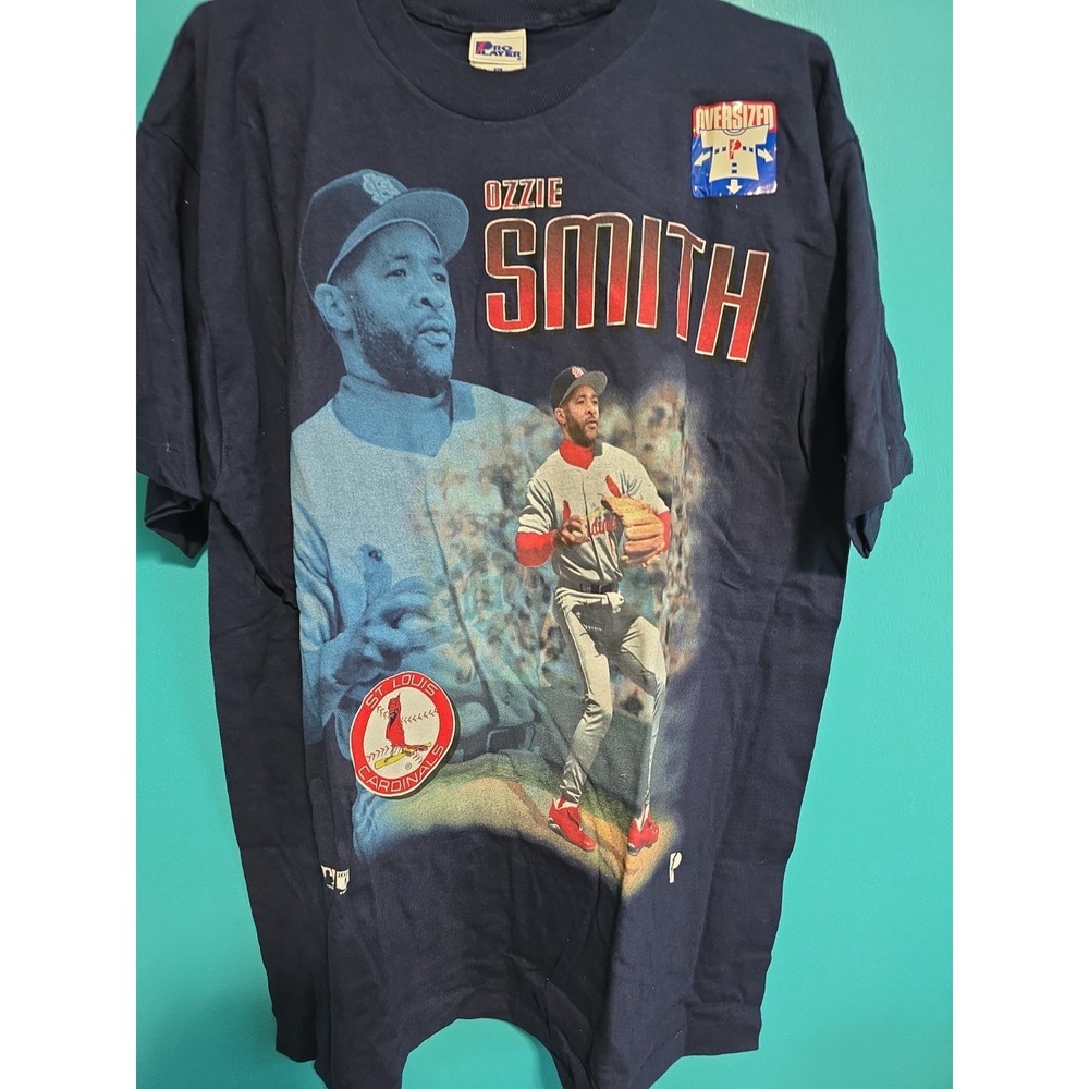 Vintage 90s Sz XL Pro Player St Louis Cardinals Ozzie Smith T Shirt  USA New NOS